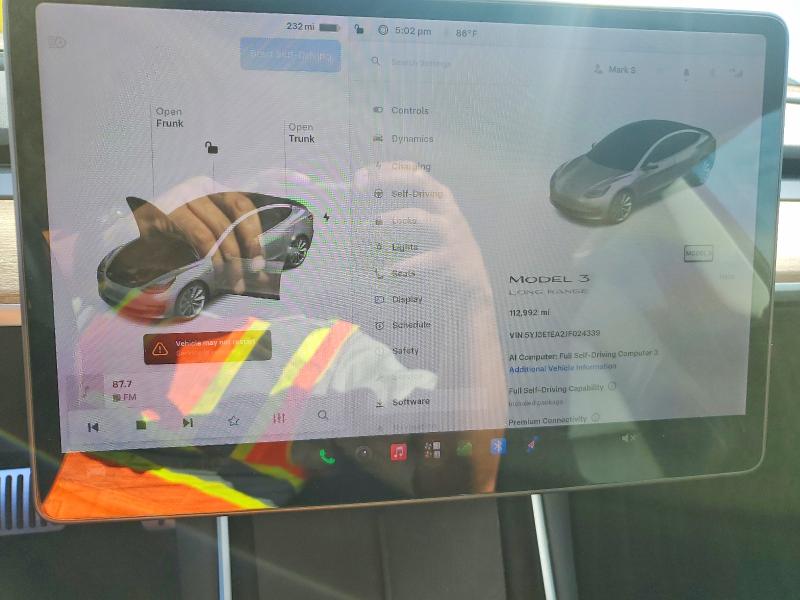 صورة رقم 9 من المزاد - 2018 TESLA MODEL 3 مع VIN 5YJ3E1EA2JF024339