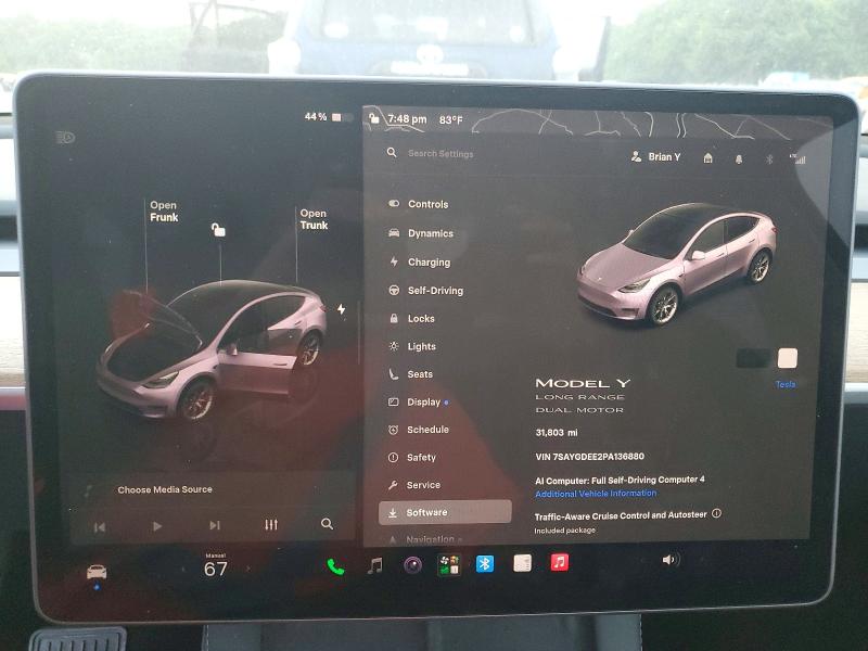 Photo 9 from auction – 2023 TESLA MODEL Y with VIN 7SAYGDEE2PA136880