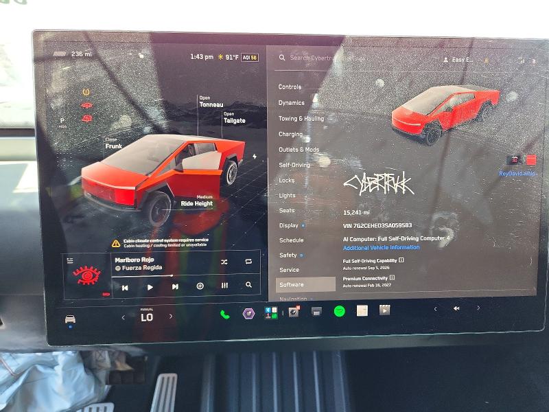 صورة رقم 9 من المزاد - 2025 TESLA CYBERTRUCK مع VIN 7G2CEHED3SA059583