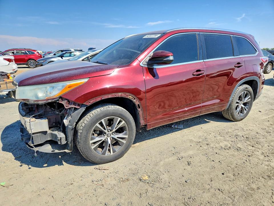 TOYOTA HIGHLANDER 2016 with VIN 5TDKKRFH2GS170100 - Photo from auction