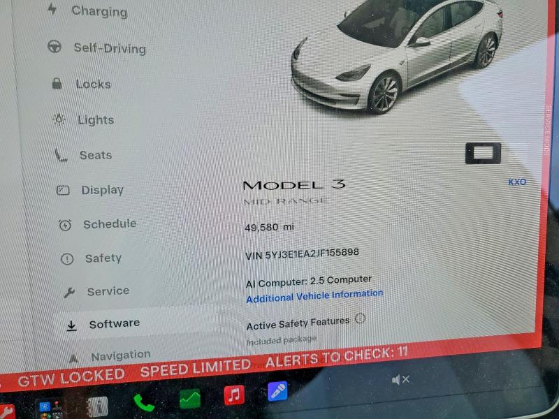 Photo 9 from auction – 2018 TESLA MODEL 3 with VIN 5YJ3E1EA2JF155898