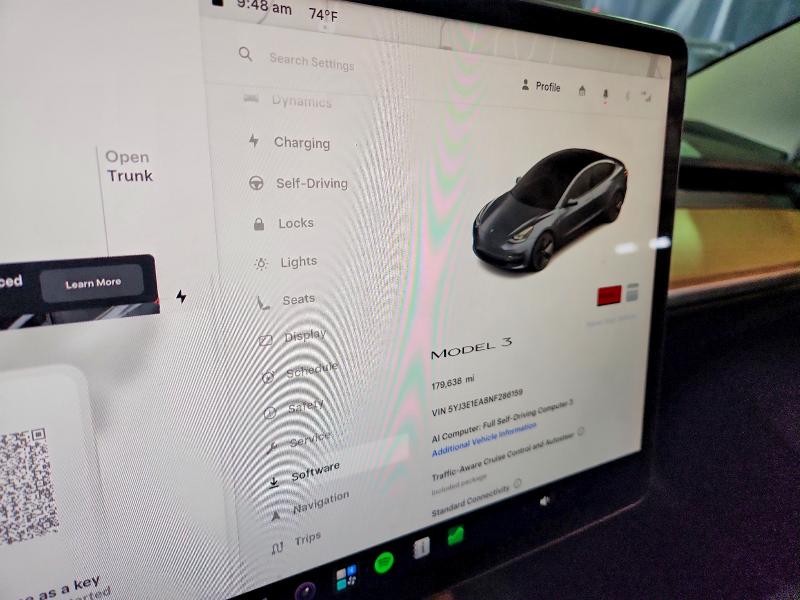 Photo 9 from auction – 2022 TESLA MODEL 3 with VIN 5YJ3E1EA8NF286159