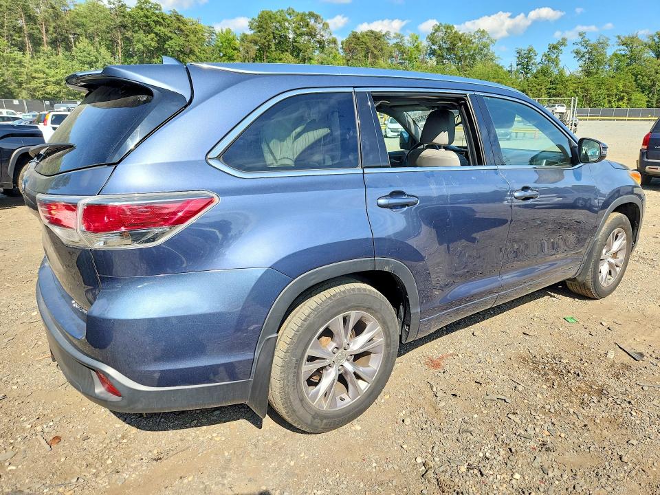 Photo 3 from auction – 2015 TOYOTA HIGHLANDER with VIN 5TDJKRFH8FS072697