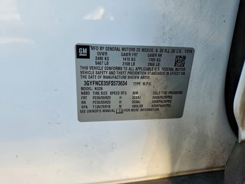 Foto 14 de la subasta – 2015 CADILLAC SRX con VIN 3GYFNCE35FS573634