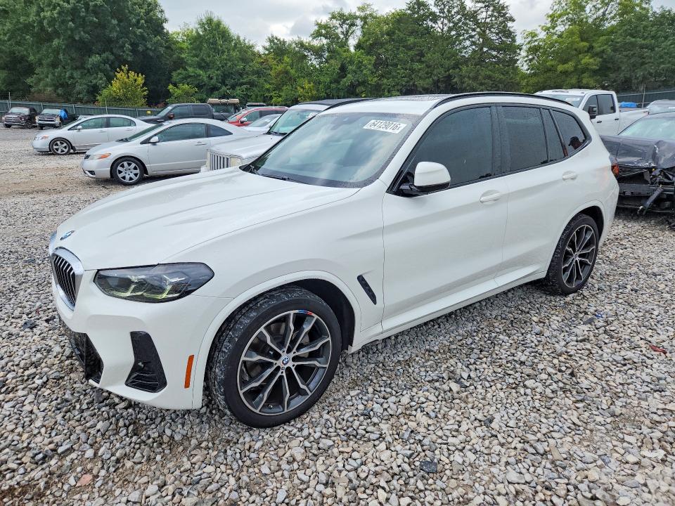 BMW X3 2022 with VIN 5UX43DP01N9L53337 - Photo from auction