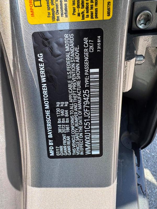 Photo 12 from auction – 2018 MINI COOPER with VIN WMWXU1C51J2F79425