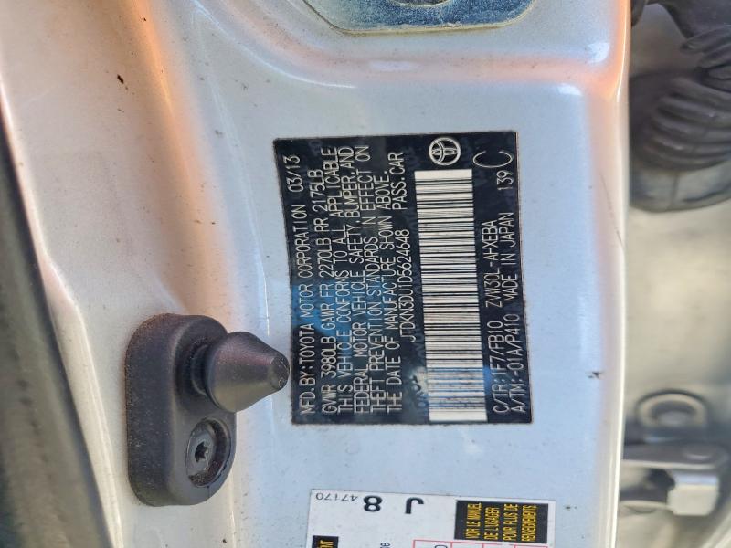 Photo 14 from auction – 2013 TOYOTA PRIUS with VIN JTDKN3DU1D5624648