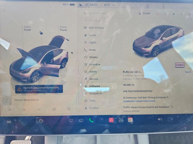 صورة رقم 9 من المزاد - 2023 TESLA MODEL Y مع VIN 7SAYGDEE4PA087553