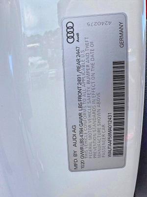Photo 15 from auction – 2021 AUDI A5 with VIN WAUTAAF58MA012431