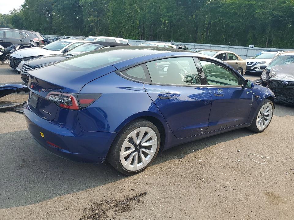 Photo 3 from auction – 2022 TESLA MODEL 3 with VIN 5YJ3E1EB1NF258633