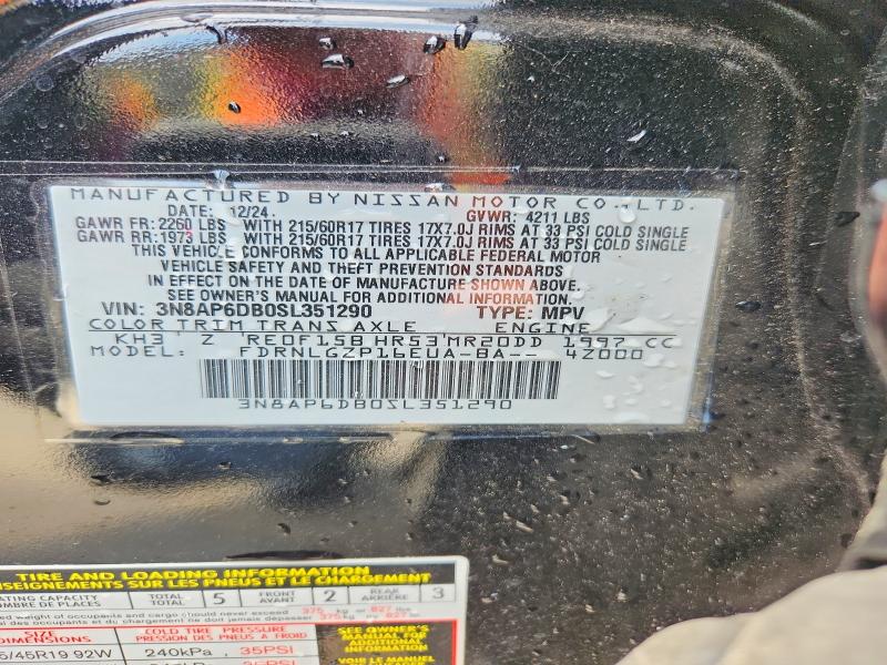 Photo 14 from auction – 2025 NISSAN KICKS with VIN 3N8AP6DB0SL351290