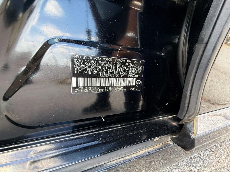 Foto 10 de la subasta – 2012 LEXUS LS con VIN JTHBL5EF9C5109119