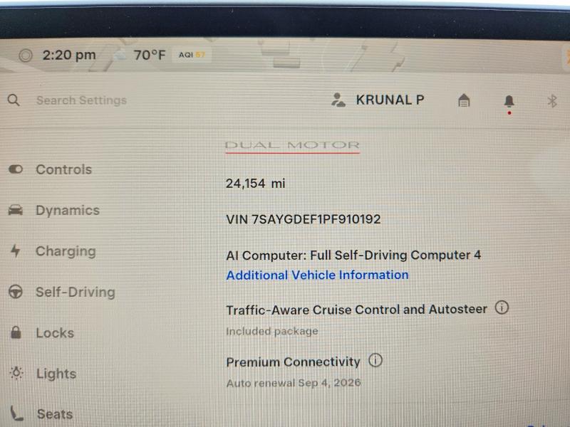 Photo 9 from auction – 2023 TESLA MODEL Y with VIN 7SAYGDEF1PF910192