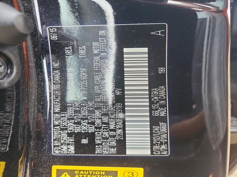 Photo 14 from auction – 2015 LEXUS RX 350 with VIN 2T2BK1BA0FC329189