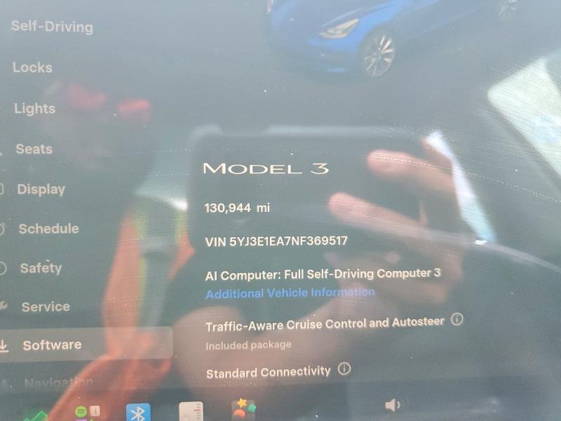 Photo 9 from auction – 2022 TESLA MODEL 3 with VIN 5YJ3E1EA7NF369517
