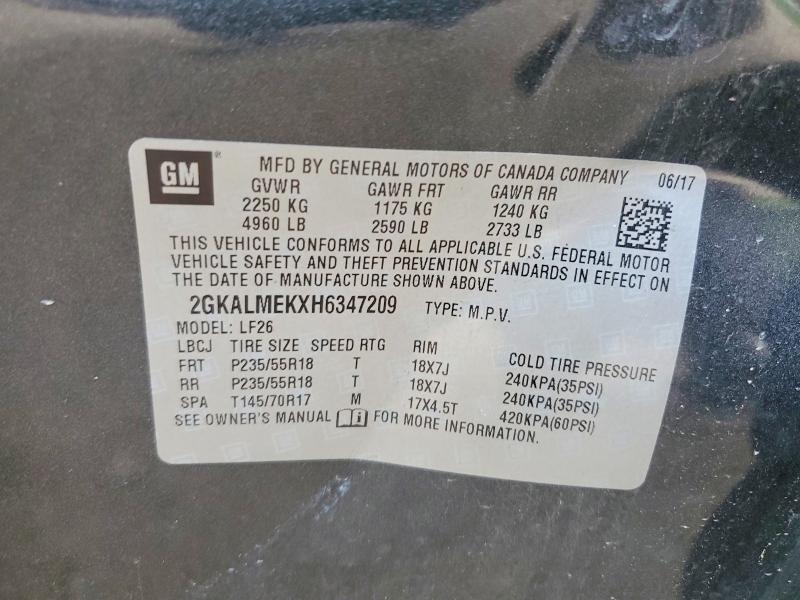 Снимка 14 от търг – 2017 GMC TERRAIN с VIN 2GKALMEKXH6347209