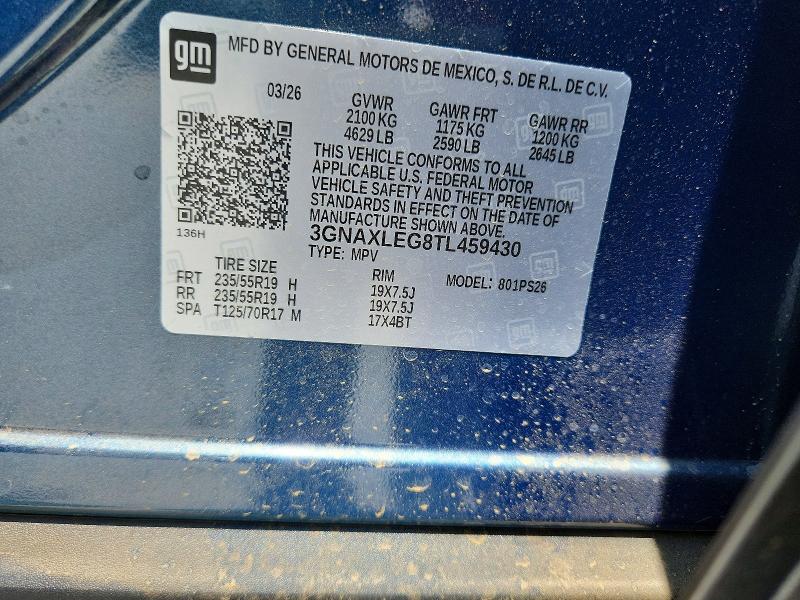Photo 14 from auction – 2026 CHEVROLET EQUINOX with VIN 3GNAXLEG8TL459430