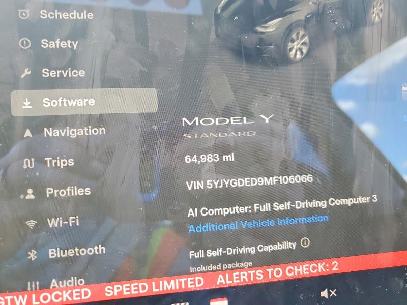 Photo 9 from auction – 2021 TESLA MODEL Y with VIN 5YJYGDED9MF106066