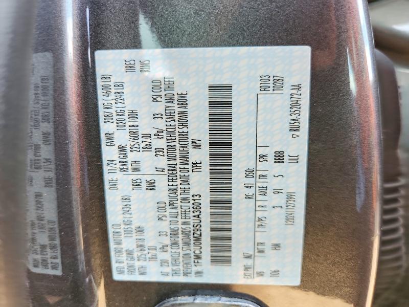 Photo 14 from auction – 2025 FORD ESCAPE with VIN 1FMCU0MZ9SUA36013