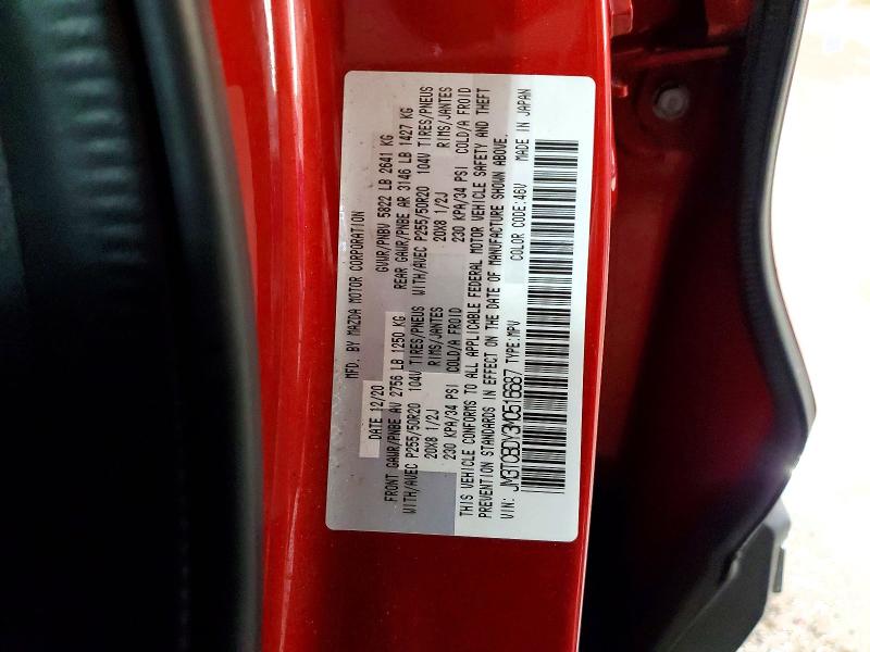Photo 14 from auction – 2021 MAZDA CX-9 with VIN JM3TCBDY3M0516687