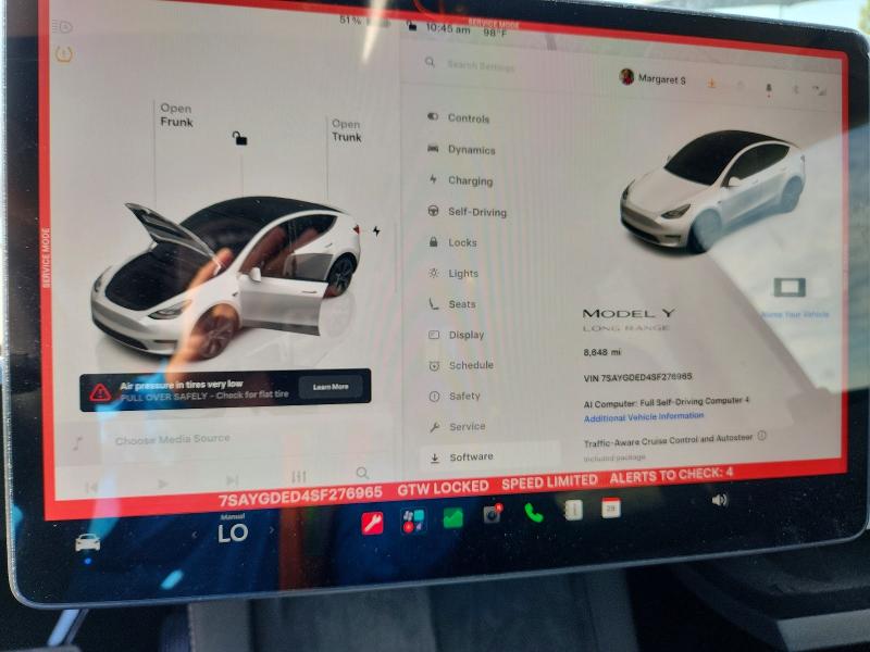 Photo 9 from auction – 2025 TESLA MODEL Y with VIN 7SAYGDED4SF276965