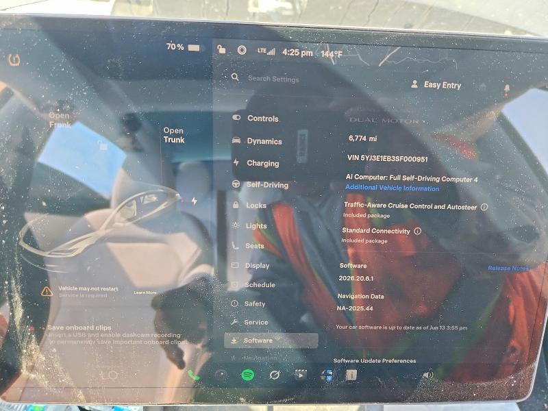 صورة رقم 9 من المزاد - 2025 TESLA MODEL 3 مع VIN 5YJ3E1EB3SF000951