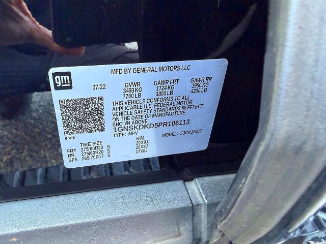 Photo 10 from auction – 2023 CHEVROLET SUBURBAN with VIN 1GNSKDKD5PR106113