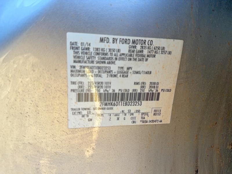 Photo 10 from auction – 2014 FORD FLEX with VIN 2FMHK6DT1EBD23253