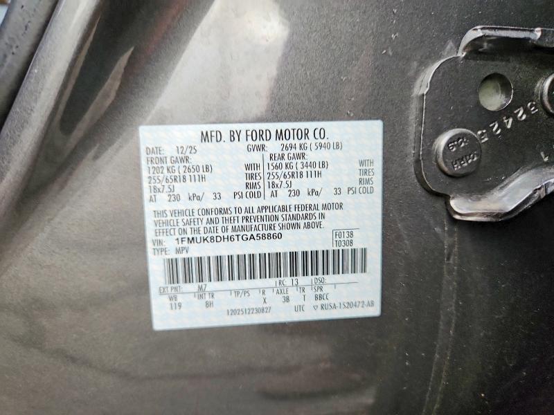 Photo 14 from auction – 2026 FORD EXPLORER with VIN 1FMUK8DH6TGA58860