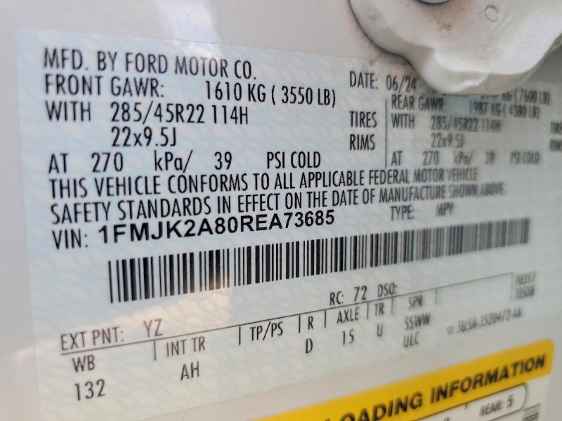 Photo 14 from auction – 2024 FORD EXPEDITION with VIN 1FMJK2A80REA73685