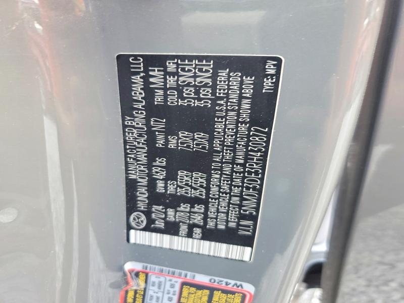 Photo 14 from auction – 2024 HYUNDAI TUCSON with VIN 5NMJF3DE3RH430872