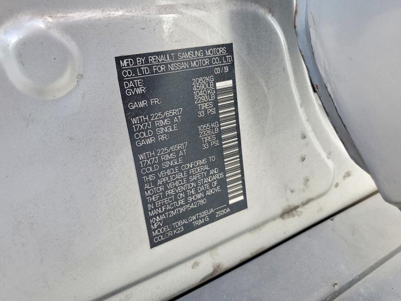 Photo 14 from auction – 2019 NISSAN ROGUE with VIN KNMAT2MT1KP542780