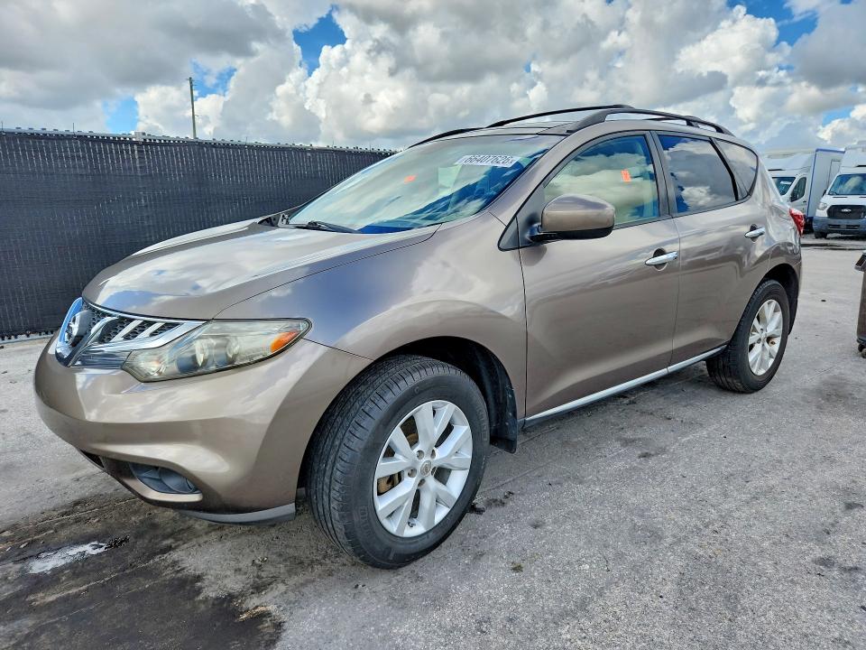 NISSAN MURANO 2012 with VIN JN8AZ1MW9CW232830 - Photo from auction