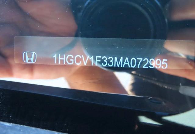 Photo 10 from auction – 2021 HONDA ACCORD with VIN 1HGCV1F33MA072995