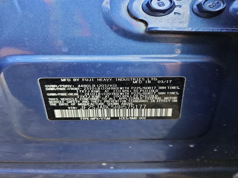 Фото 14 с аукциона – 2017 SUBARU FORESTER с VIN JF2SJABC5HH575177
