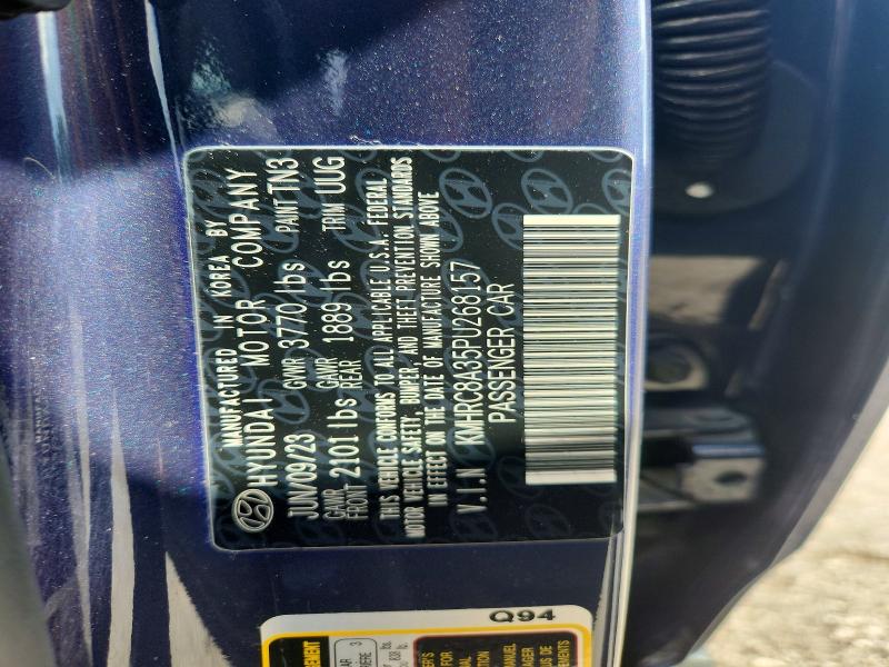 Photo 14 from auction – 2023 HYUNDAI VENUE with VIN KMHRC8A35PU268157