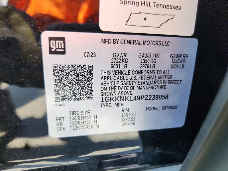 Photo 14 from auction – 2023 GMC ACADIA with VIN 1GKKNKL49PZ239058