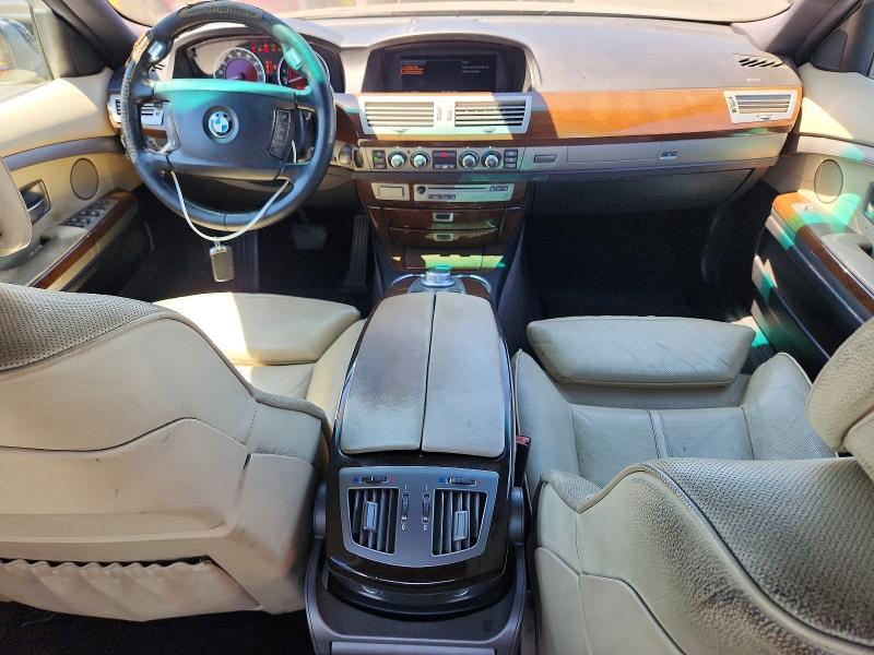 Photo 8 from auction – 2007 BMW 750 with VIN WBAHN83587DT67089
