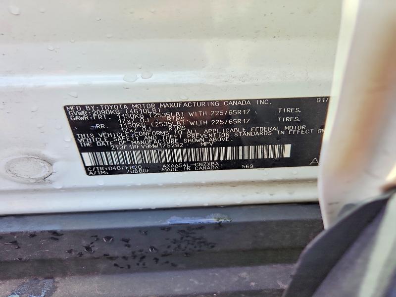 Photo 14 from auction – 2021 TOYOTA RAV4 with VIN 2T3F1RFV9MW175282