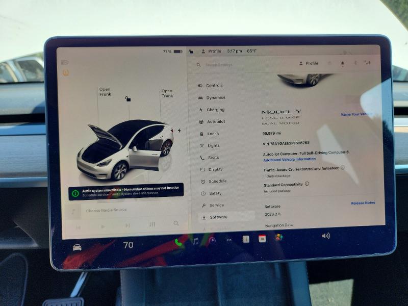 Photo 9 from auction – 2023 TESLA MODEL Y with VIN 7SAYGAEE2PF596753