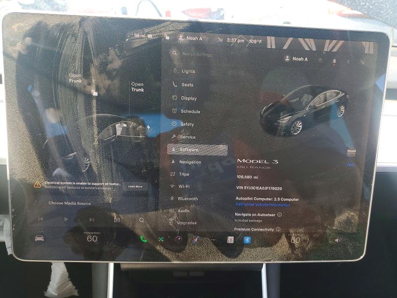 Photo 9 from auction – 2018 TESLA MODEL 3 with VIN 5YJ3E1EA0JF178029