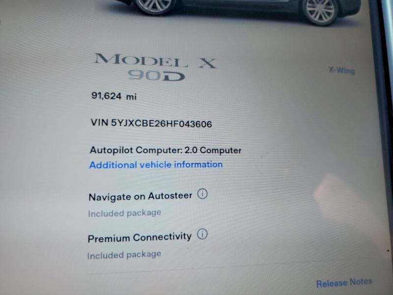 Foto 9 de la subasta – 2017 TESLA MODEL X con VIN 5YJXCBE26HF043606