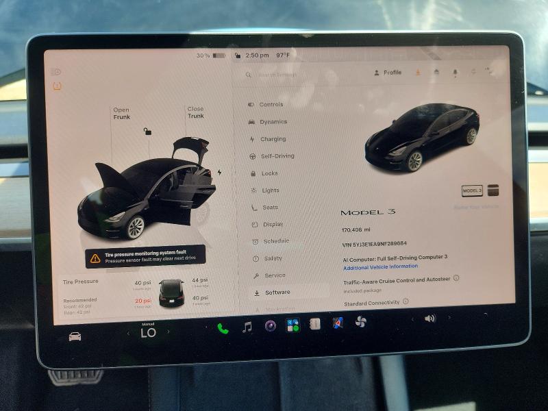 Photo 9 from auction – 2022 TESLA MODEL 3 with VIN 5YJ3E1EA9NF289684