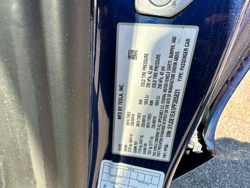 Photo 10 from auction – 2023 TESLA MODEL 3 with VIN 5YJ3E1EA1PF385831