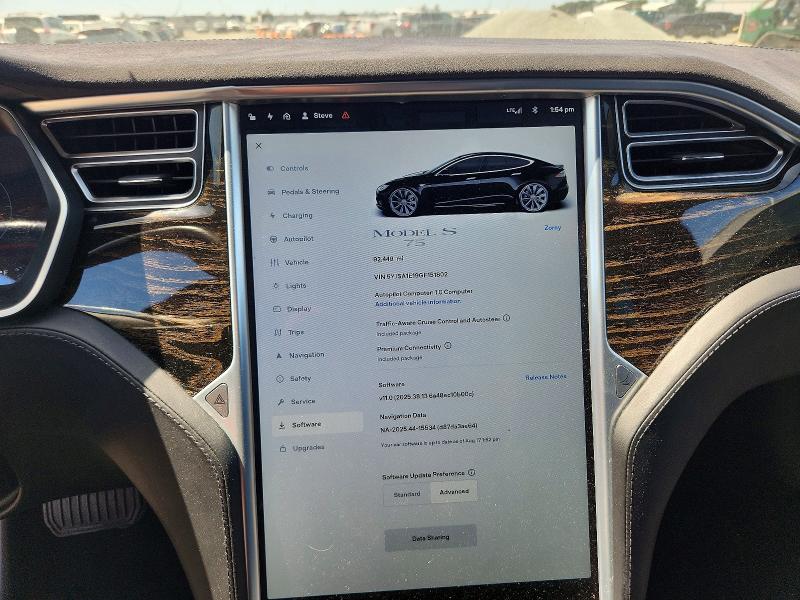 Photo 9 from auction – 2016 TESLA MODEL S with VIN 5YJSA1E19GF151802