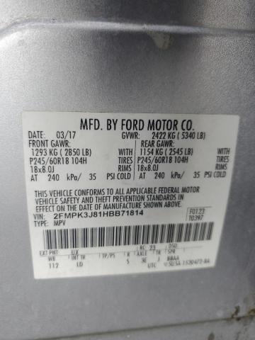 Zdjęcie 14 z aukcji – 2017 FORD EDGE z VIN 2FMPK3J81HBB71814