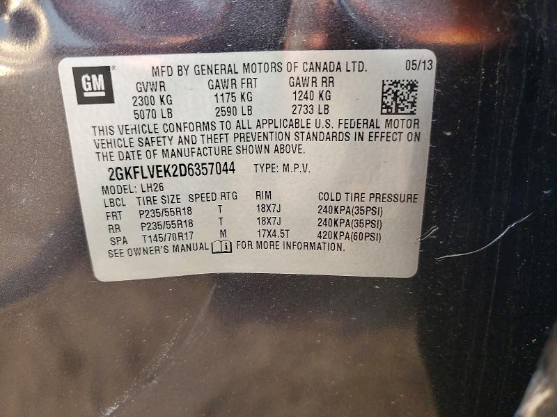 Photo 14 from auction – 2013 GMC TERRAIN with VIN 2GKFLVEK2D6357044