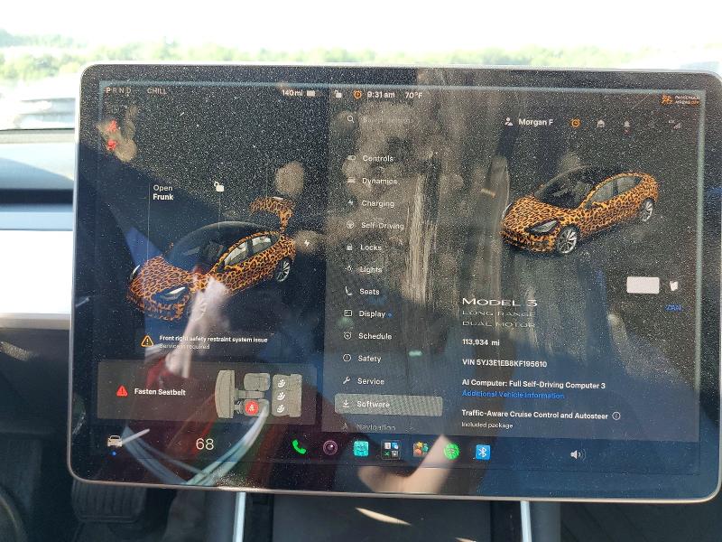 Снимка 9 от търг – 2019 TESLA MODEL 3 с VIN 5YJ3E1EB8KF195610