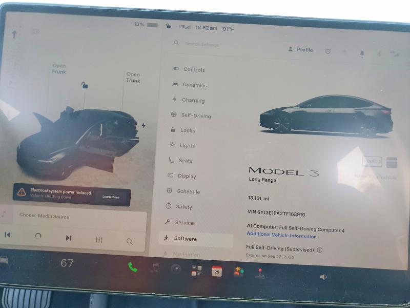 Снимка 9 от търг – 2026 TESLA MODEL 3 с VIN 5YJ3E1EA2TF163910