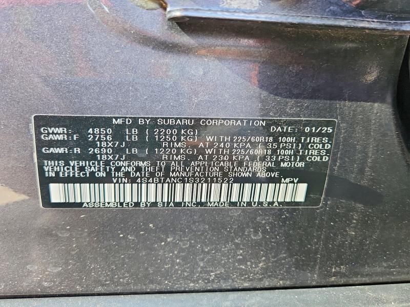 Zdjęcie 14 z aukcji – 2025 SUBARU OUTBACK z VIN 4S4BTANC1S3211522